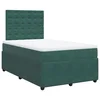 Vidaxl Box spring postelja z vzmetnico temno zelena 120x200 cm žamet