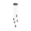 Redo 01-3488 -LED prigušiva luster na sajli KHADI 5xLED/5,2W/230V crna/dimljena