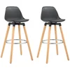 Homestar Set barskih stolov 43x43x91 cm Črna