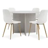 KRONDAL O110 sto travertin + 4 JONSTRUP stolice bela