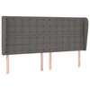 Vidaxl Vzglavje z ušesi sivo 203x23x118/128 cm umetno usnje
