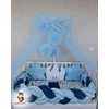 Bubamara037 Pletenica za krevetac, Šestostruka, 120cm, Plava