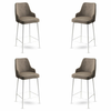 HANAH HOME Set 4 barske stolice Enox Cappuccino White