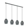 EGLO Viseća lampa ESTANYS 4xE27 1130 mm dimljeno staklo 39566