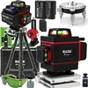shumee Hilda 4D 360-stopinjski laserski nivelir, križni laser, stativ, 160 cm