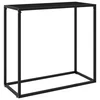 Konzolni stol crni 80 x 35 x 75 cm od kaljenog stakla