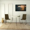 Hanah home Trpezarijski sto Sandalf 90x75x90cm Crno-Beli