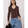 Trendyol Milla ženski body Tpraw25Bd00007, braon