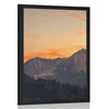 Plakat sončni zahod v gorah - 20x30 no frame