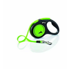 Flexi povodec New Neon S, trak - 5 m (različne barve) zelena