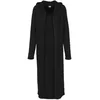 Womens hooded sweater made of soft feathers - black
