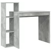 Stol s policom Betonski sivi 100 x 40 x 90 cm Konstruirano drvo