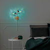 Opviq Zidna lampa Benek-15-14422, 35x25x72cm, IP20, Zlatna boje