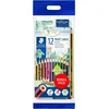 Staedtler barvice Noris 12/1 v kartonski škatli + radirka in svinčnik , v blister vrečki