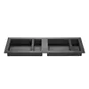 VEVOR Niche za prho 102x406x61 cm plus 102x406x61 cm Črna shramba