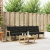 Set vanjskih sofa s jastukom 5 pcs Bijela i crna