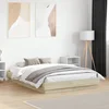 Okvir kreveta s LED svjetlima boja hrasta sonome 120 x 190 cm
