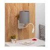 Brilagi -LED fleksibilna zidna lampa NUBILA 1xE27/25W/230V + LED/3W bela/svetlo siva