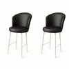 HANAH HOME Set 2 barske stolice Uras Black White