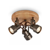 Briloner 2872-035 - LED spot svetiljka SPOTLIGHT 3xGU10/5W/230V braon