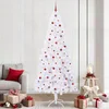Umjetno božićno drvce s stalakom Bijelo 240 cm PVC i čelik