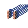 CAT 6 S-FTP patch cord, Cu, LSZH AWG 27/7, length 3 m, 10 pieces, color blue