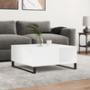 Stolić za kavu bijeli 80 x 80 x 36,5 cm od konstruiranog drva