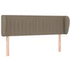 Vidaxl Vzglavje z ušesi taupe 147x23x78/88 cm blago
