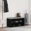 Klupa za cipele crni hrast 100x35x45 cm inženjerski drvo