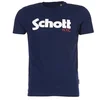 Schott Majice s kratkimi rokavi LOGO Modra