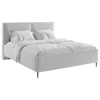 MID.YOU OBLAZINJENA POSTELJA 180 cm x 200 cm , les, tekstil, leseni material siva