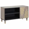 TV ormar s policom Siva 80 x 33 x 46 cm Čvrsto drvo manga