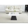 Klub sto CT 6050 Chanel Bela keramička ploča/Crno metalno postolje 800x800x430mm ( 800-603 )