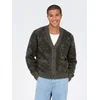 Only & Sons Pletena jopa ONSWILLIS oliva/temno zelena