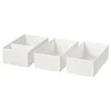 SKUBB Set kutija, 3 kom., bela, 20x38x12 cm