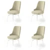 Hanah Home Set stolica Pare, 46x94x46 cm, 4 komada, Krem-bele