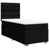 Vidaxl Box spring postelja z vzmetnico črn 90x190 cm blago