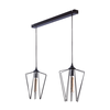 Jupiter 1643 - Luster na sajli SAO 2xE27/60W/230V crna