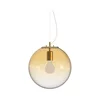 Ideal Lux - Luster na sajli MAPA 1xE27/42W/230V, prečnik 30 cm, zlatna/zadimljeno staklo