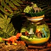 Nikcorp Komplet za terarij Dinozaver Svetilka Nočna, kreativno sestavljanje Habitat Kit z vgrajenimi LED osvetlitvami, igrača za otroke in dekoracija prostora, prazgodovinski dinozavri, večbarvna plastična