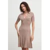 Obleka Guess PAULA rjava barva, W5RK18 Z2U00