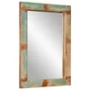 Vidaxl Ogledalo 70x50 cm trden predelan les in steklo