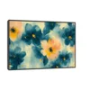 Canvas Slika na platnu Plavo cveće, 75x50cm, Sa ramom, Crni