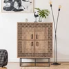 Hanah Home Komoda Quantum 93x115x36cm Bež-Crna