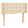 Vidaxl Vzglavje z ušesi krem 93x16x78/88 cm blago