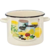 CHOMIK Emailirana posoda 5,5 L 22 CM kremna olivna *7473