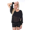 Dvoslojna bluza z dolgimi odprtimi rokavi