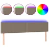 Vidaxl LED posteljno vzglavje taupe 180x5x78/88 cm blago
