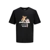 JACK & JONES Majica JJGRADIENT  med / rosé / črna / bela