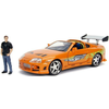 Autíčko Toyota Supra 1995 Fast & Furious Jada kovové s otvárateľnými časťami a figúrkou Brian O´Connor dĺžka 21 cm 1:24 J3205001